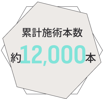 累計施術本数 約12,000本