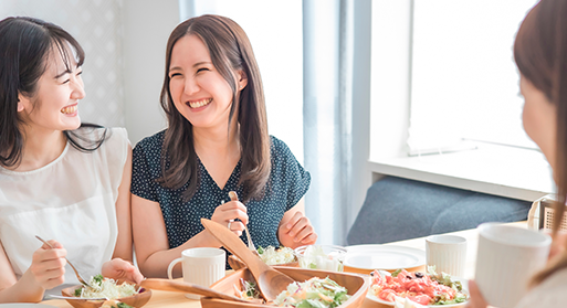 食事を楽しめる