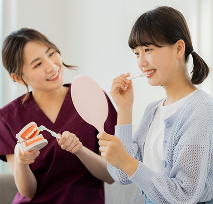 ブラッシング指導