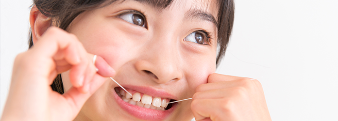 デンタルフロス・歯間ブラシ指導